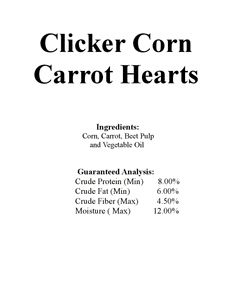 Clicker Corn Carrot Heart