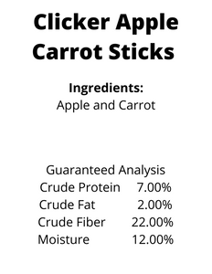 Clicker Apple Carrot Sticks - Grain Free
