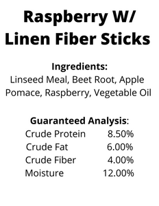 Raspberry with Linen Fiber Sticks - Grain Free